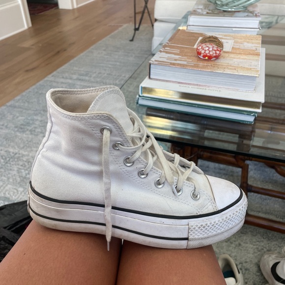Converse Women's Classic White High-Tops - Picture 3 of 3